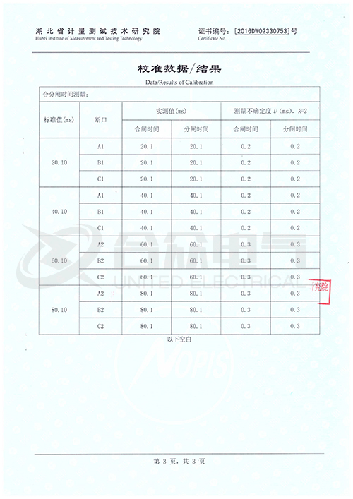 高壓開(kāi)關(guān)動(dòng)特性測(cè)試儀證書